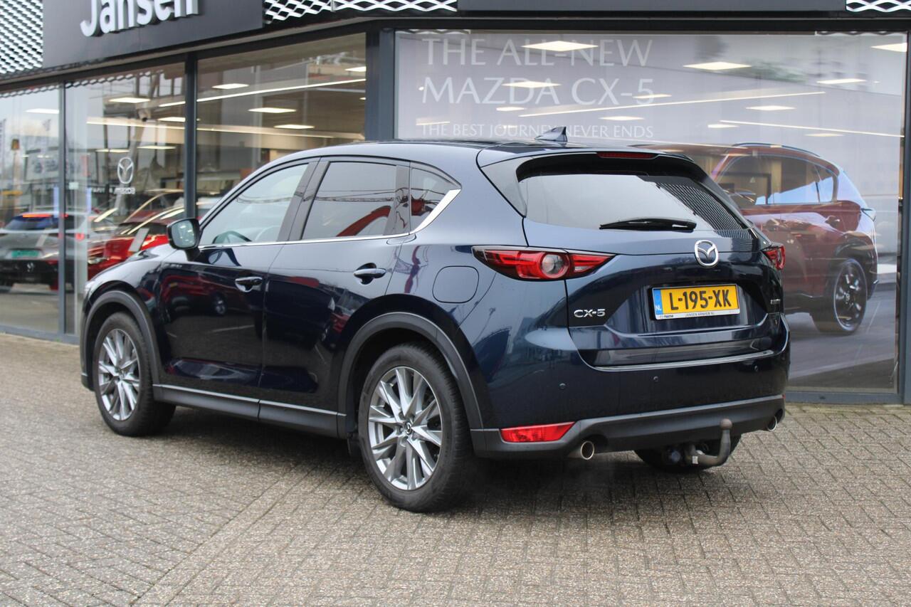 Mazda CX-5 2.0 SkyActiv-G 165 Signature , Automaat, Trekhaak, Sunroof, Leder, All Season, Adap.Cruise, Clima, Navi, 360 Camera, Stoel/Stuurverwarming, Bose, PDC, LKA, LMV 19 Inch, Apple Carplay/Android Auto