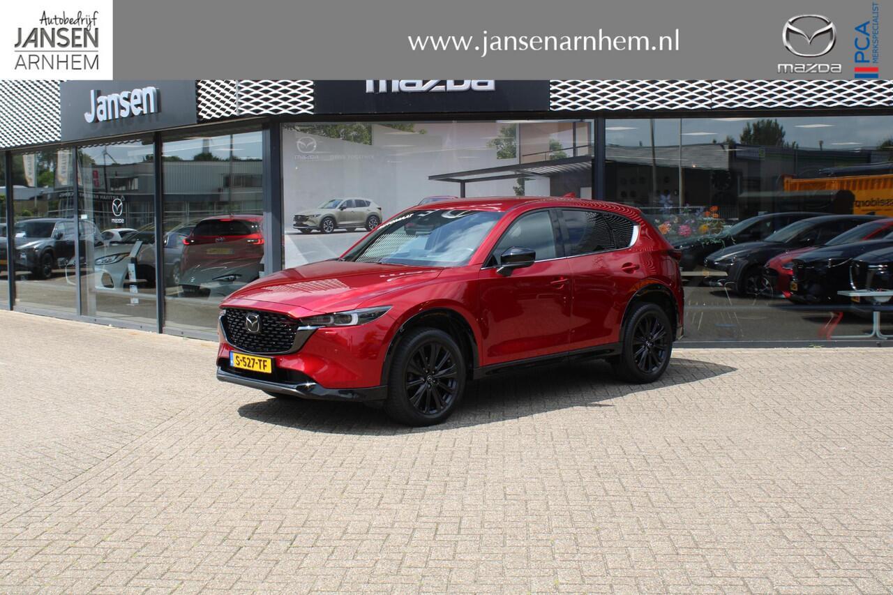 Mazda CX-5 2.0 SkyActiv-G 165 Homura , Automaat, Half Leder, 360 Camera, Adap. Cruise, Navi, LKA, Elektrische klep, Apple Carplay, HUD, Stoelverwarming, Stuurverwarming, Clima, LMV 19 Inch