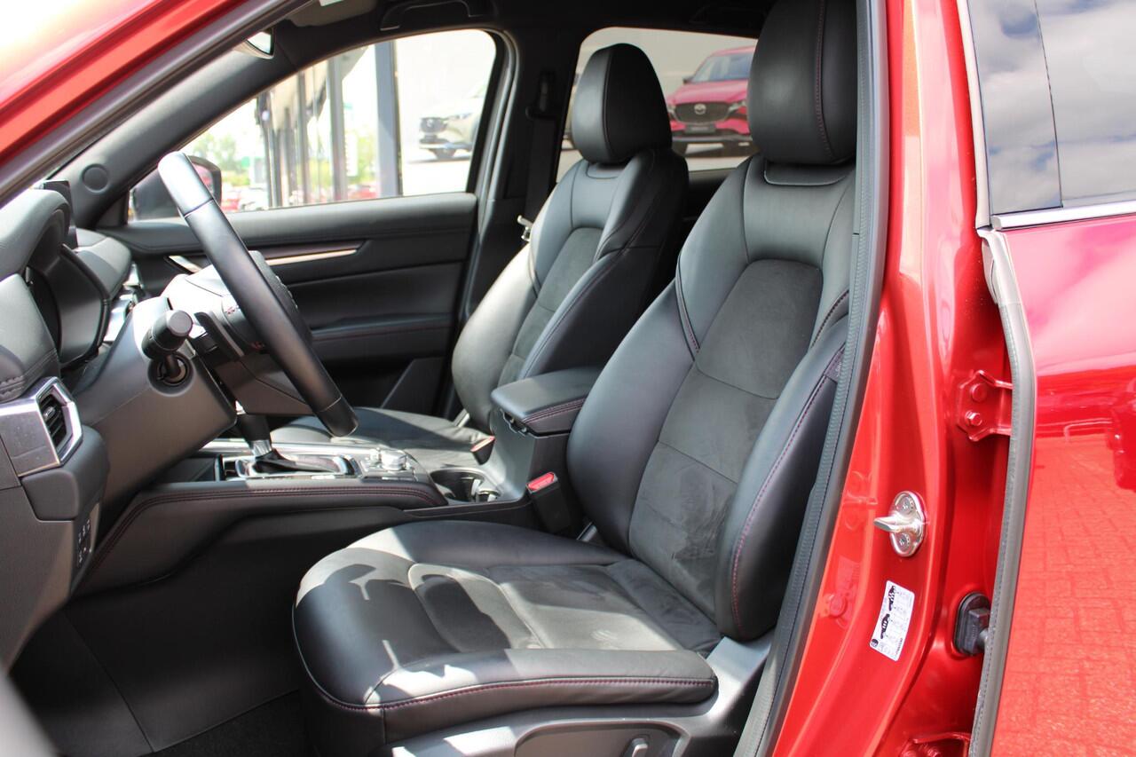 Mazda CX-5 2.0 SkyActiv-G 165 Homura , Automaat, Half Leder, 360 Camera, Adap. Cruise, Navi, LKA, Elektrische klep, Apple Carplay, HUD, Stoelverwarming, Stuurverwarming, Clima, LMV 19 Inch
