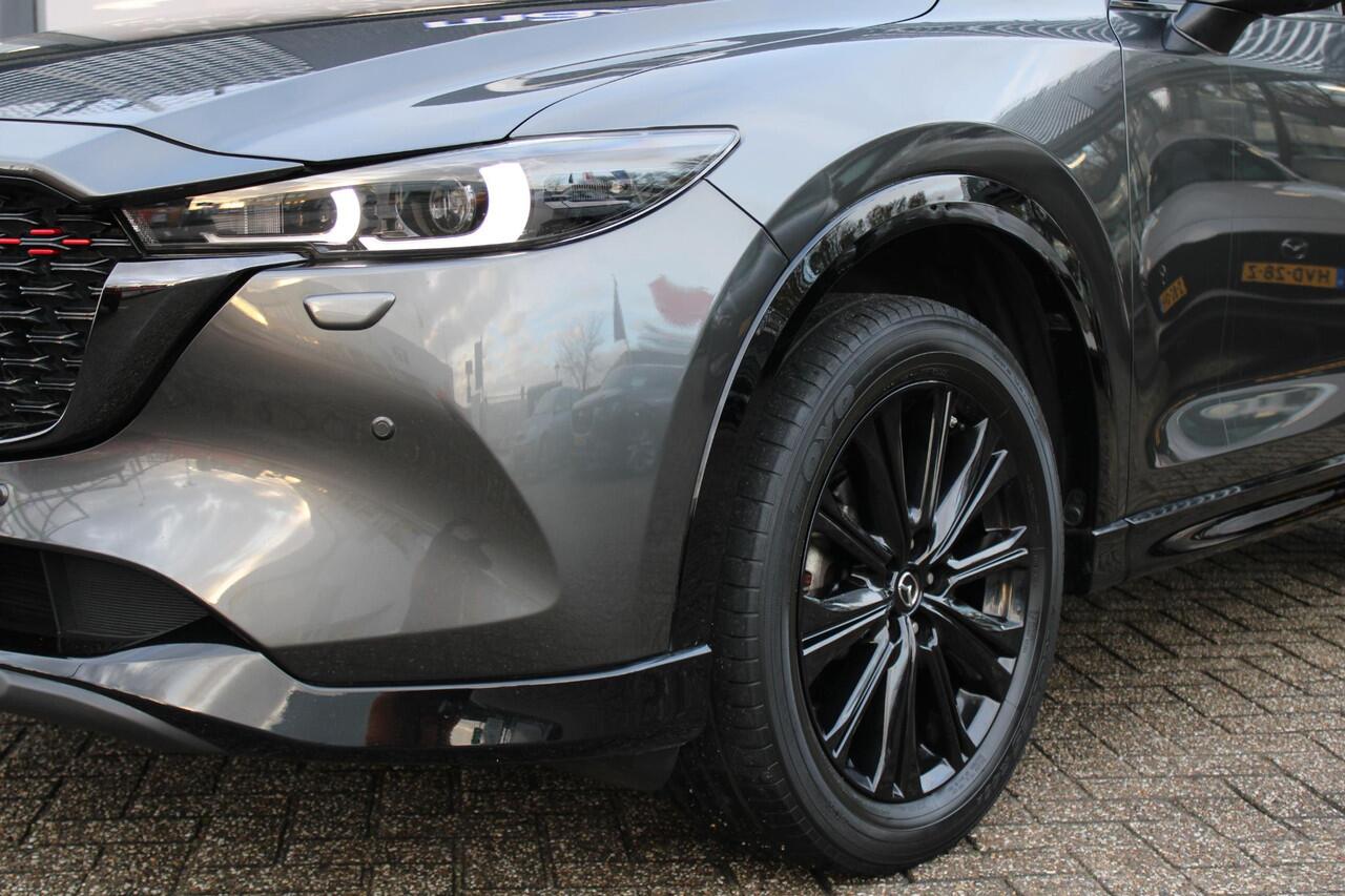 Mazda CX-5 2.0 SkyActiv-G 165 Homura , Automaat, Trekhaak, Leder, Sunroof, LMV 19 Inch, HUD, Navi, Apple Carplay, 360 Camera, Adap. cruise, LKA, Stoelverwarming, Stoelverkoeling, Stuurverwarming, Clima