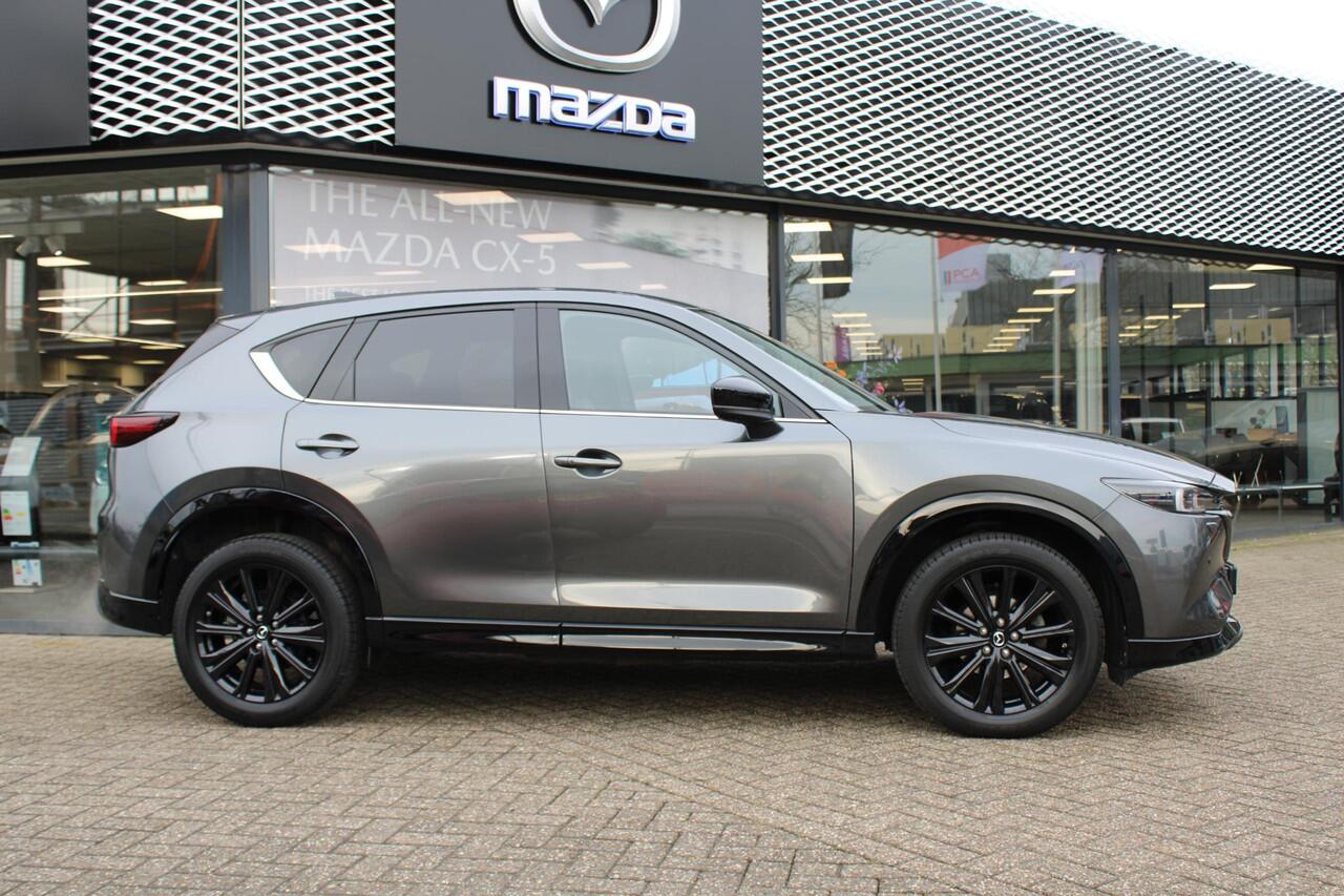 Mazda CX-5 2.0 SkyActiv-G Homura , Automaat, Half Leder, Adap.Cruise, 360 Camera, Navi, Apple Carplay, Android Auto, HUD, LMV 19 Inch, Stoelverwarming, Clima, PDC, LKA