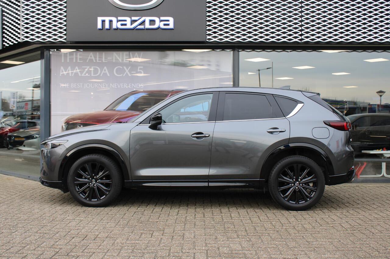 Mazda CX-5 2.0 SkyActiv-G Homura , Automaat, Half Leder, Adap.Cruise, 360 Camera, Navi, Apple Carplay, Android Auto, HUD, LMV 19 Inch, Stoelverwarming, Clima, PDC, LKA