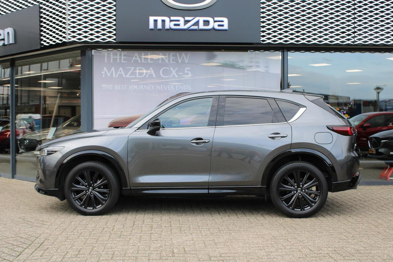 Mazda CX-5 2.0 SkyActiv-G 165 Homura Limited , Automaat, Half Leder, Navi, Clima, Adap.Cruise, 360 Camera, Stoel/Stuurverwarming, Apple Carplay, Android Auto, PDC, HUD, LMV 19 Inch, LKA