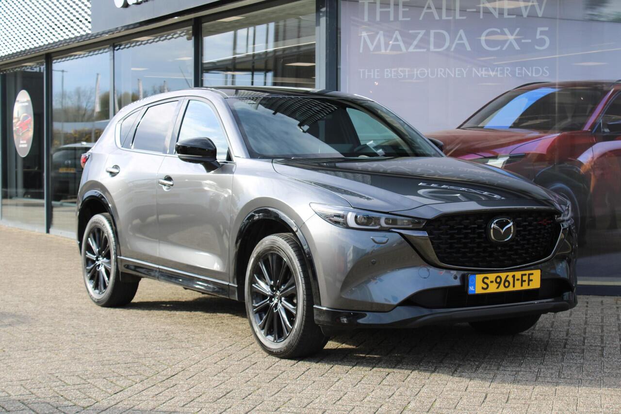 Mazda CX-5 2.0 SkyActiv-G 165 Homura Limited , Automaat, Half Leder, Navi, Clima, Adap.Cruise, 360 Camera, Stoel/Stuurverwarming, Apple Carplay, Android Auto, PDC, HUD, LMV 19 Inch, LKA