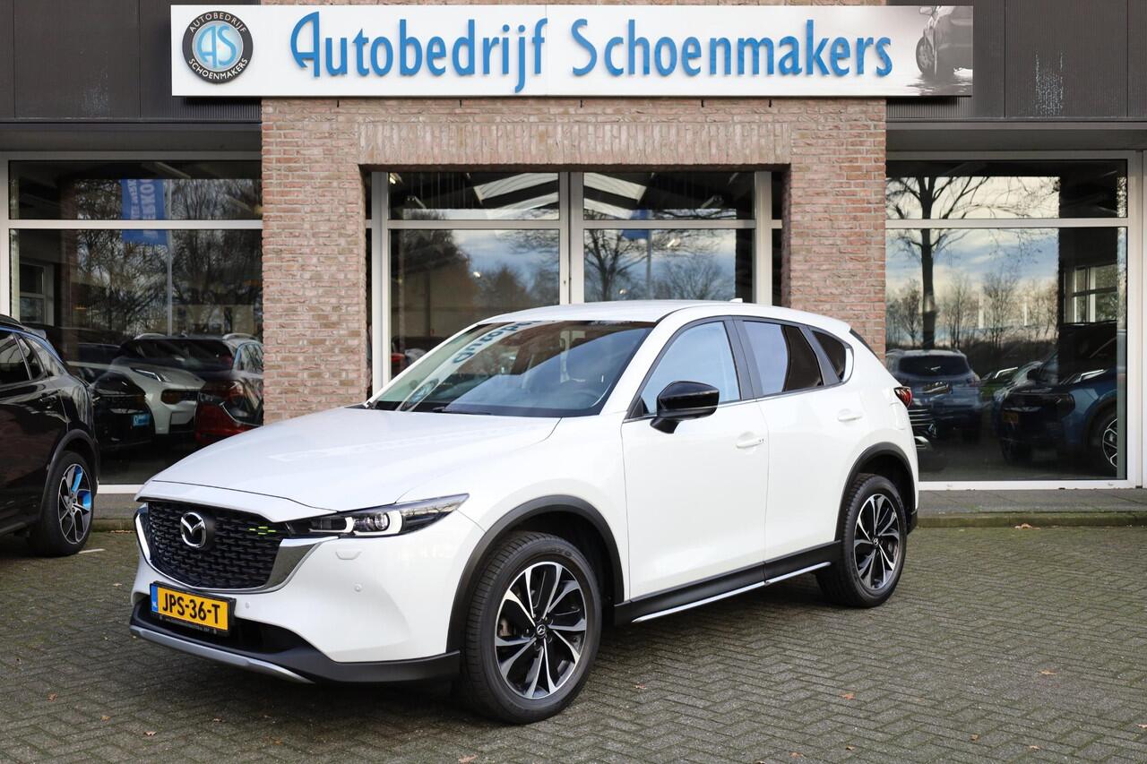 Mazda CX-5 2.0 e-SkyActiv-G M Hybrid 165 Newground HUD CARPLAY LEER/ALCANTARA 360-CAMERA STOEL/STUURVERW. ELEC.KLEP/STOEL LANE-ASSIST HILL-HOLD KEYLESS CRUISE CLIMA DAB 2XPDC 19''LMV