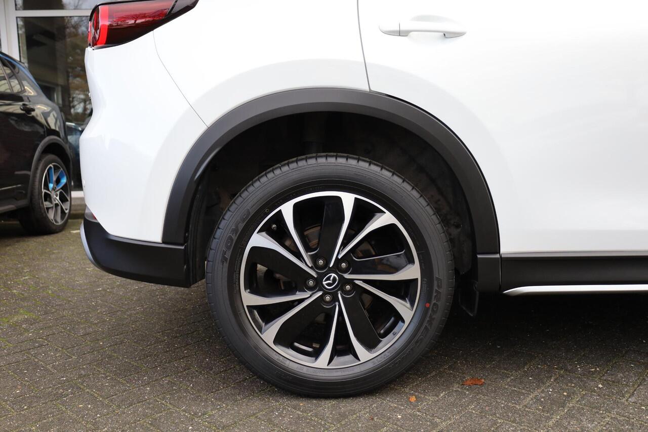 Mazda CX-5 2.0 e-SkyActiv-G M Hybrid 165 Newground HUD CARPLAY LEER/ALCANTARA 360-CAMERA STOEL/STUURVERW. ELEC.KLEP/STOEL LANE-ASSIST HILL-HOLD KEYLESS CRUISE CLIMA DAB 2XPDC 19''LMV