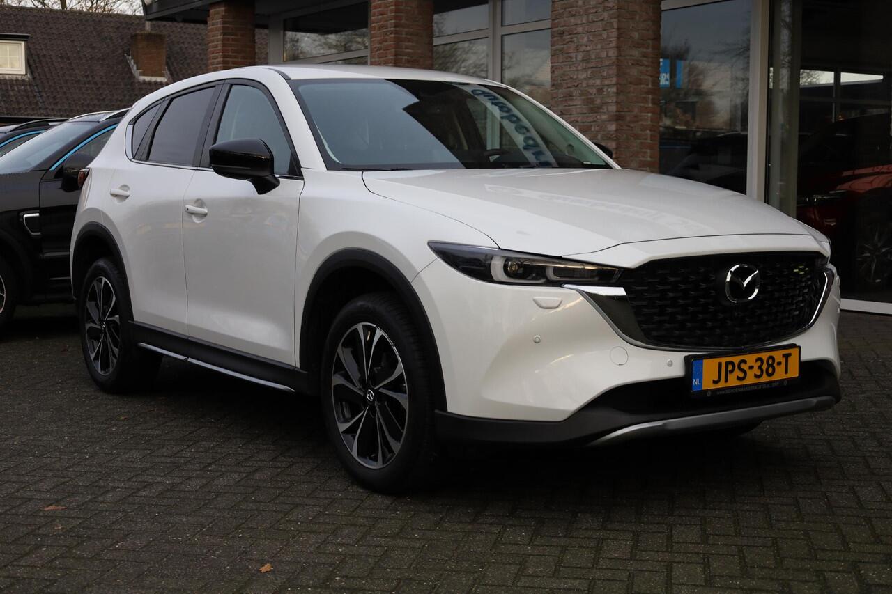Mazda CX-5 2.0 e-SkyActiv-G M Hybrid 165 Newground HUD CARPLAY LEER/ALCANTARA 360-CAMERA STOEL/STUURVERW. ELEC.KLEP/STOEL LANE-ASSIST HILL-HOLD KEYLESS CRUISE CLIMA DAB 2XPDC 19''LMV