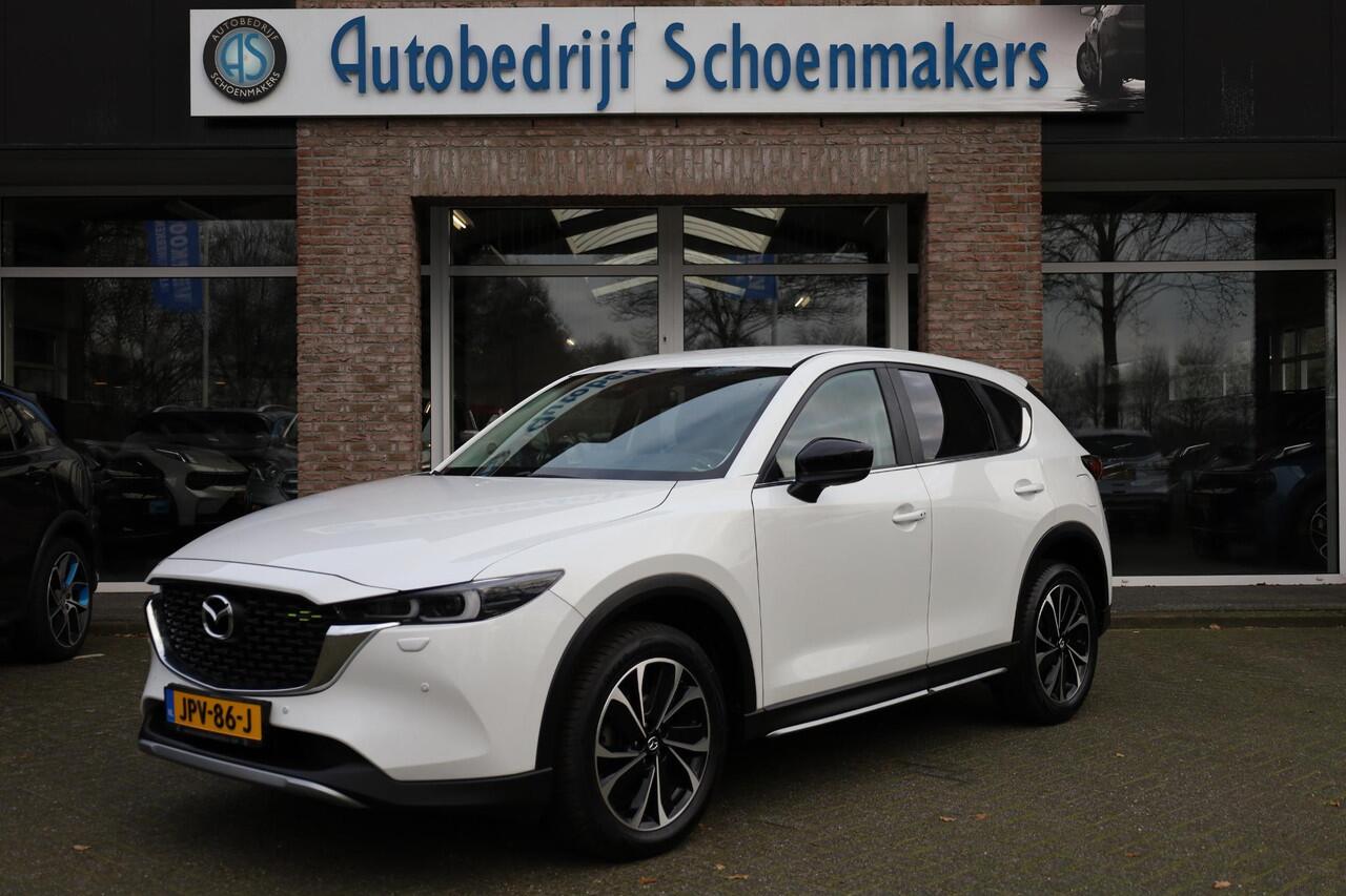 Mazda CX-5 2.0 e-SkyActiv-G M Hybrid 165 Newground HUD CARPLAY LEER/ALCANTARA 360-CAMERA STOEL/STUURVERW. ELEC.KLEP/STOEL LANE-ASSIST HILL-HOLD KEYLESS CRUISE CLIMA DAB 2XPDC 19''LMV