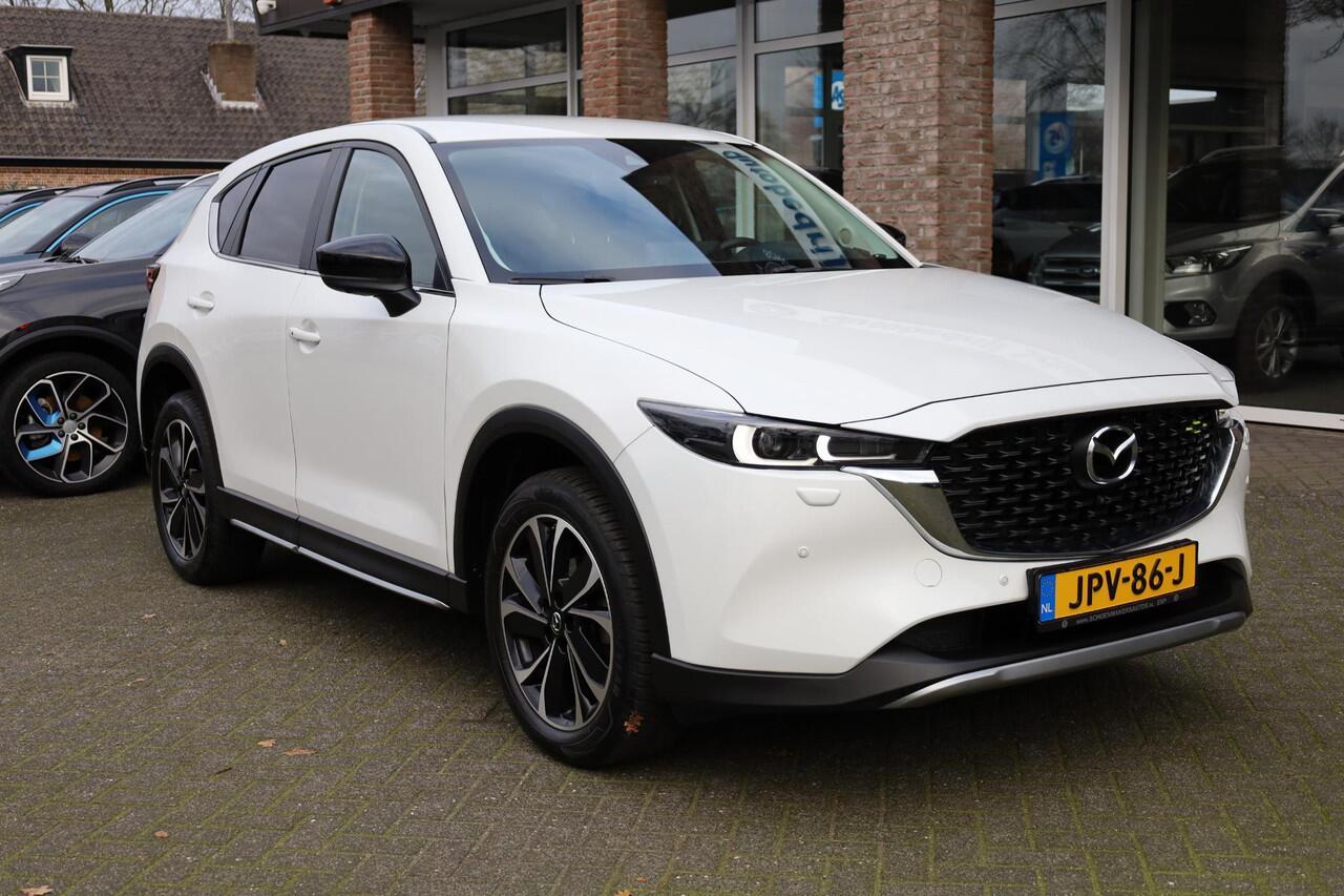 Mazda CX-5 2.0 e-SkyActiv-G M Hybrid 165 Newground HUD CARPLAY LEER/ALCANTARA 360-CAMERA STOEL/STUURVERW. ELEC.KLEP/STOEL LANE-ASSIST HILL-HOLD KEYLESS CRUISE CLIMA DAB 2XPDC 19''LMV