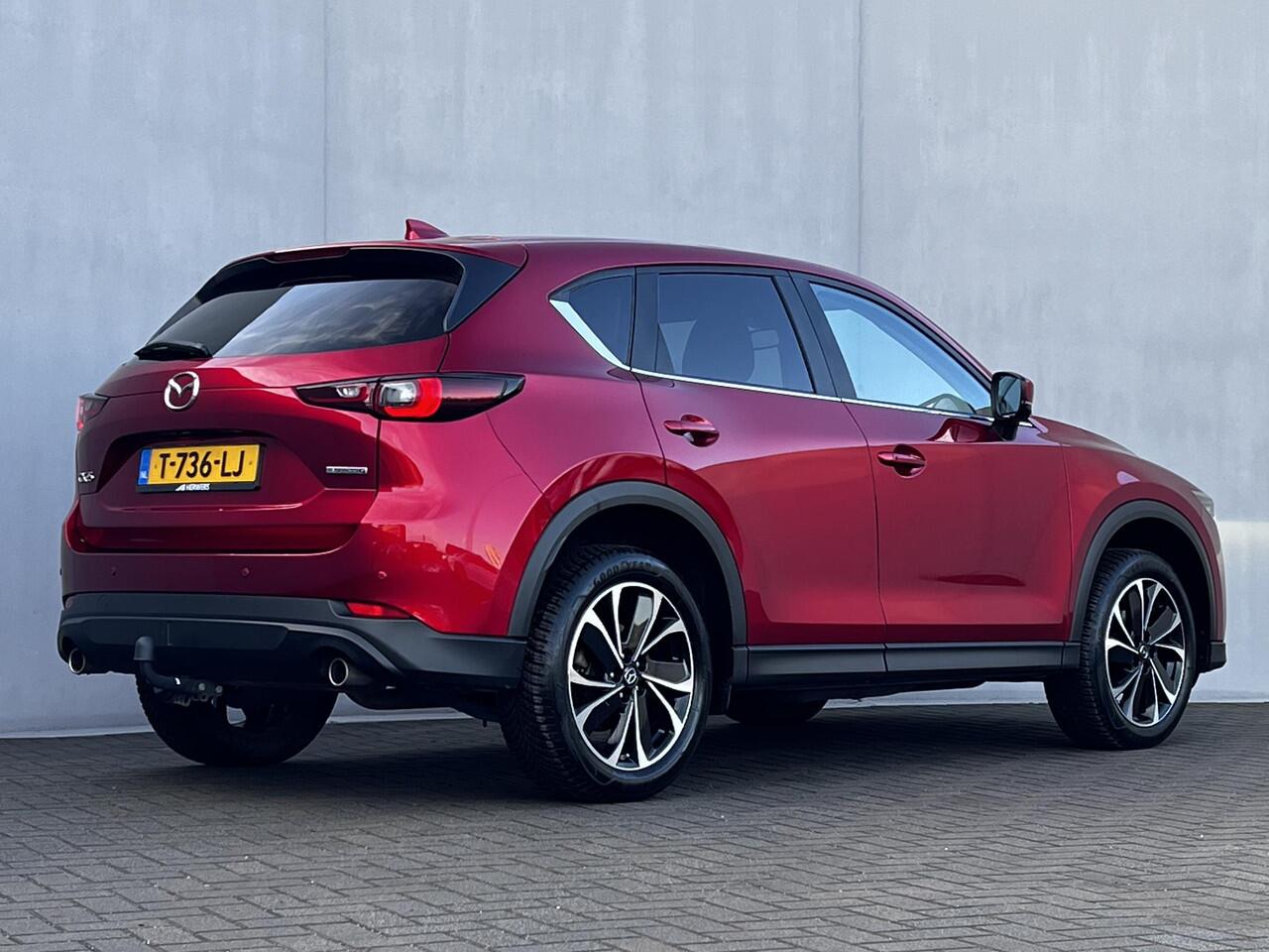 Mazda CX-5 2.0 e-SkyActiv-G M Hybrid 165 Advantage / Fabrieksgarantie tot 07-2026 / Trekhaak (2000KG) / Navigatie / Camera 360° / HUD / Elektrische klep / Apple Carplay Android / 19" wielen + All Season banden /