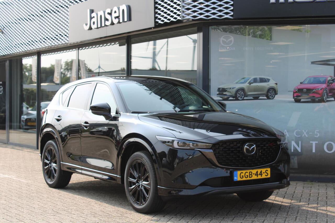 Mazda CX-5 2.0 e-SkyActiv-G M Hybrid 165 Homura , Demovoordeel ¤ 3.000-, Navi, Adap.Cruise, Clima, Leder, Apple Carplay, 360 Camera, PDC, HUD, Stoelverwarming/ventilatie, 19" LMV, Elek.Achterklep