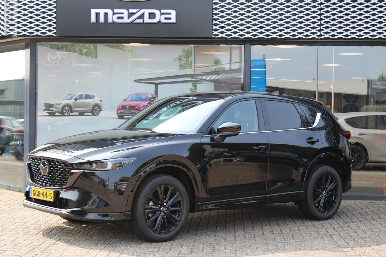 Mazda CX-5 2.0 e-SkyActiv-G M Hybrid 165 Homura , Demovoordeel ¤ 3.000-, Navi, Adap.Cruise, Clima, Leder, Apple Carplay, 360 Camera, PDC, HUD, Stoelverwarming/ventilatie, 19" LMV, Elek.Achterklep