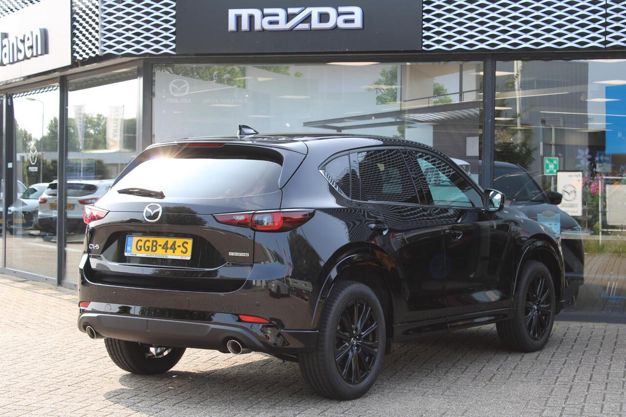 Mazda CX-5 2.0 e-SkyActiv-G M Hybrid 165 Homura , Demovoordeel ¤ 3.000-, Navi, Adap.Cruise, Clima, Leder, Apple Carplay, 360 Camera, PDC, HUD, Stoelverwarming/ventilatie, 19" LMV, Elek.Achterklep