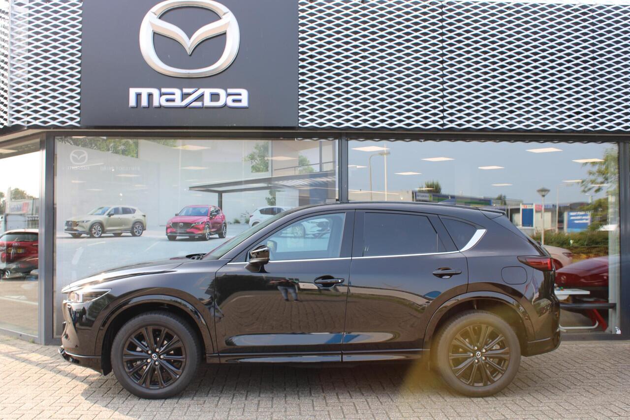 Mazda CX-5 2.0 e-SkyActiv-G M Hybrid 165 Homura , Demovoordeel ¤ 3.000-, Navi, Adap.Cruise, Clima, Leder, Apple Carplay, 360 Camera, PDC, HUD, Stoelverwarming/ventilatie, 19" LMV, Elek.Achterklep