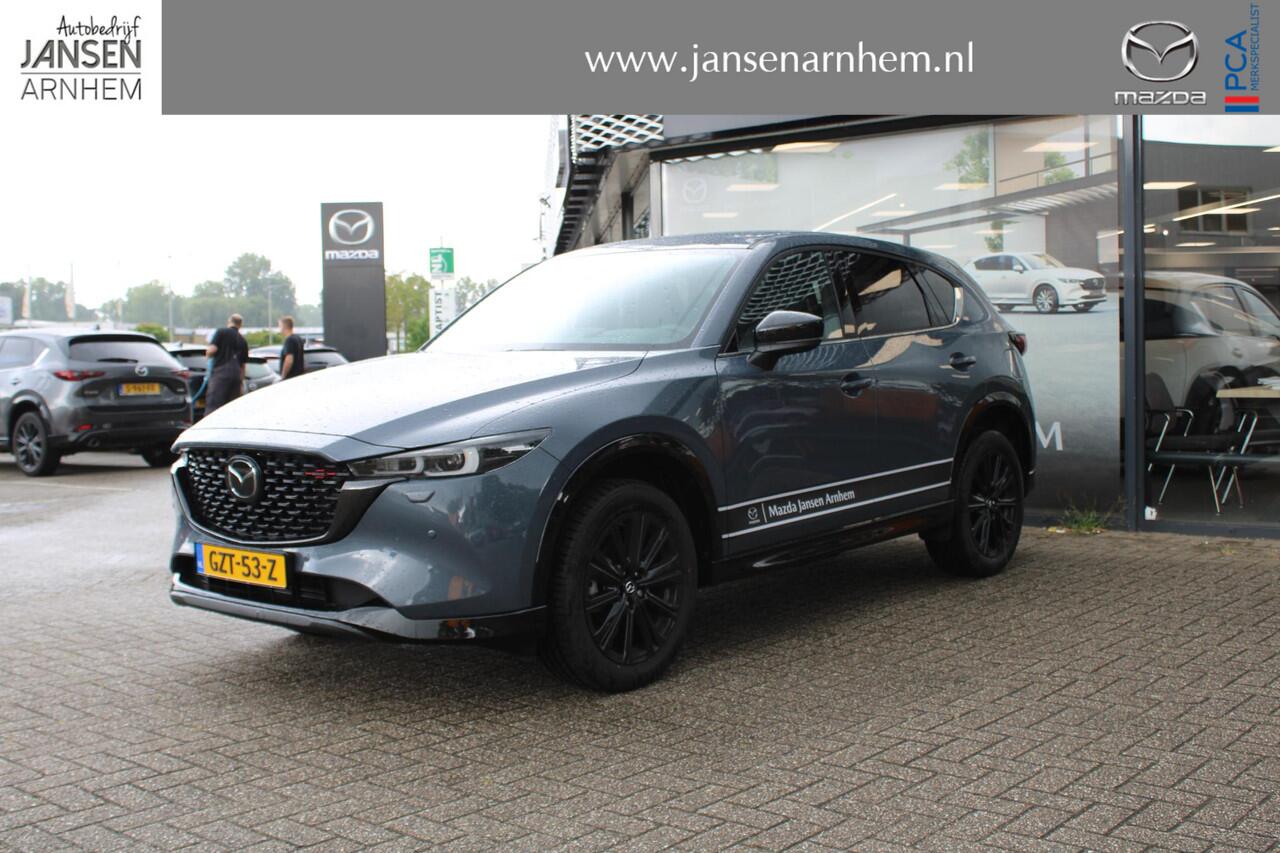 Mazda CX-5 2.0 e-SkyActiv-G M Hybrid 165 Homura & Comfort Pack, Demovoordeel ¤ 7.390-, Navi, Adap.Cruise, Clima, Leder, Apple Carplay, 360 Camera, PDC, HUD, Stoelverwarming/ventilatie, 19" LMV, Elek.Achterklep