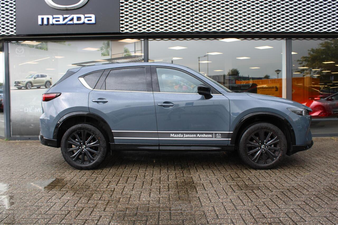 Mazda CX-5 2.0 e-SkyActiv-G M Hybrid 165 Homura & Comfort Pack, Demovoordeel ¤ 7.390-, Navi, Adap.Cruise, Clima, Leder, Apple Carplay, 360 Camera, PDC, HUD, Stoelverwarming/ventilatie, 19" LMV, Elek.Achterklep