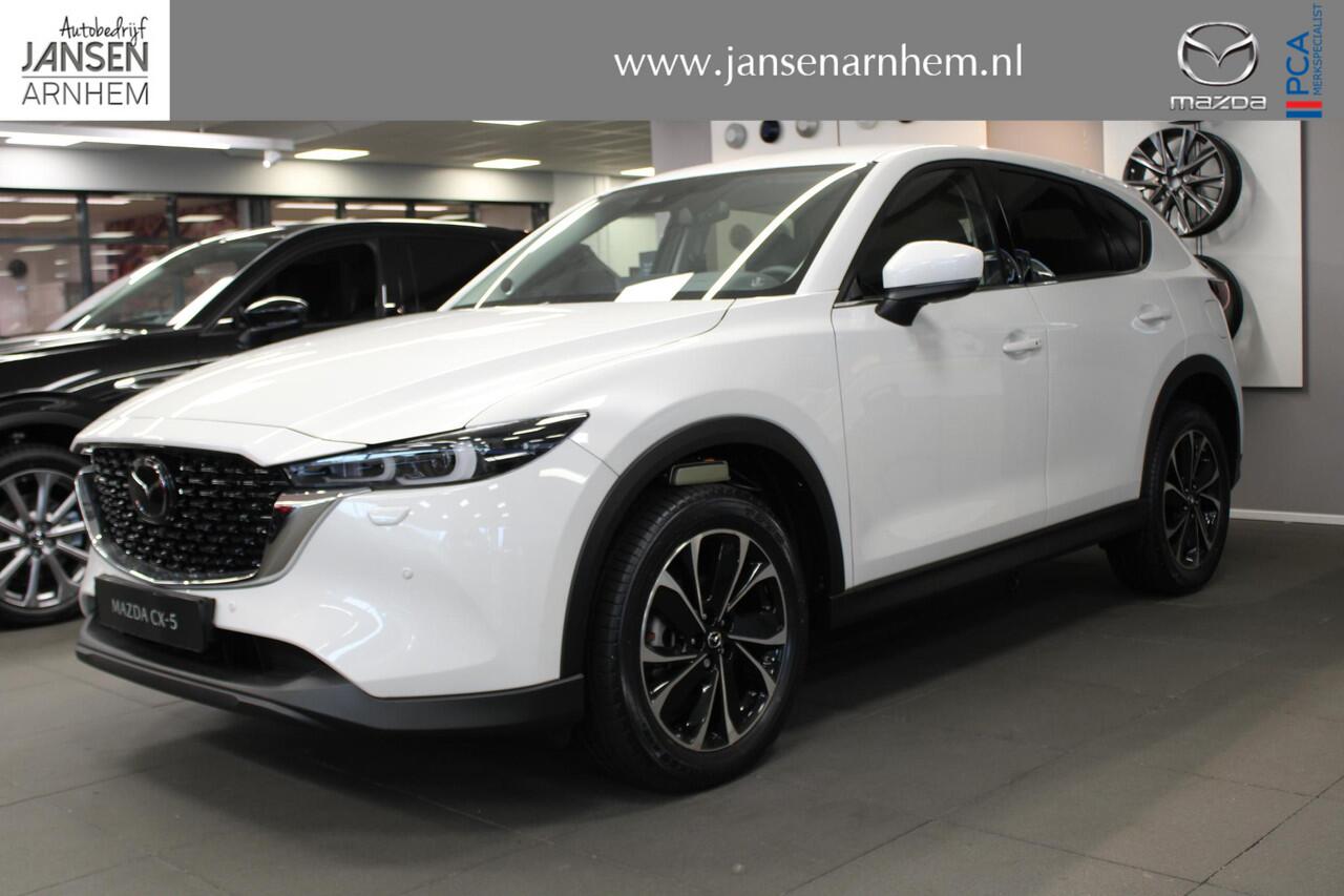 Mazda CX-5 2.0 e-SkyActiv-G M Hybrid 165 Exclusive-Line , Nieuwe Auto, 10 KM, Registratievoordeel ¤ 5.000-, Leder Pack, Adap.Cruise, Navi, Apple Carplay, 360 Camera, PDC, HUD, Stoelverwarming/ventilatie, 19" LMV