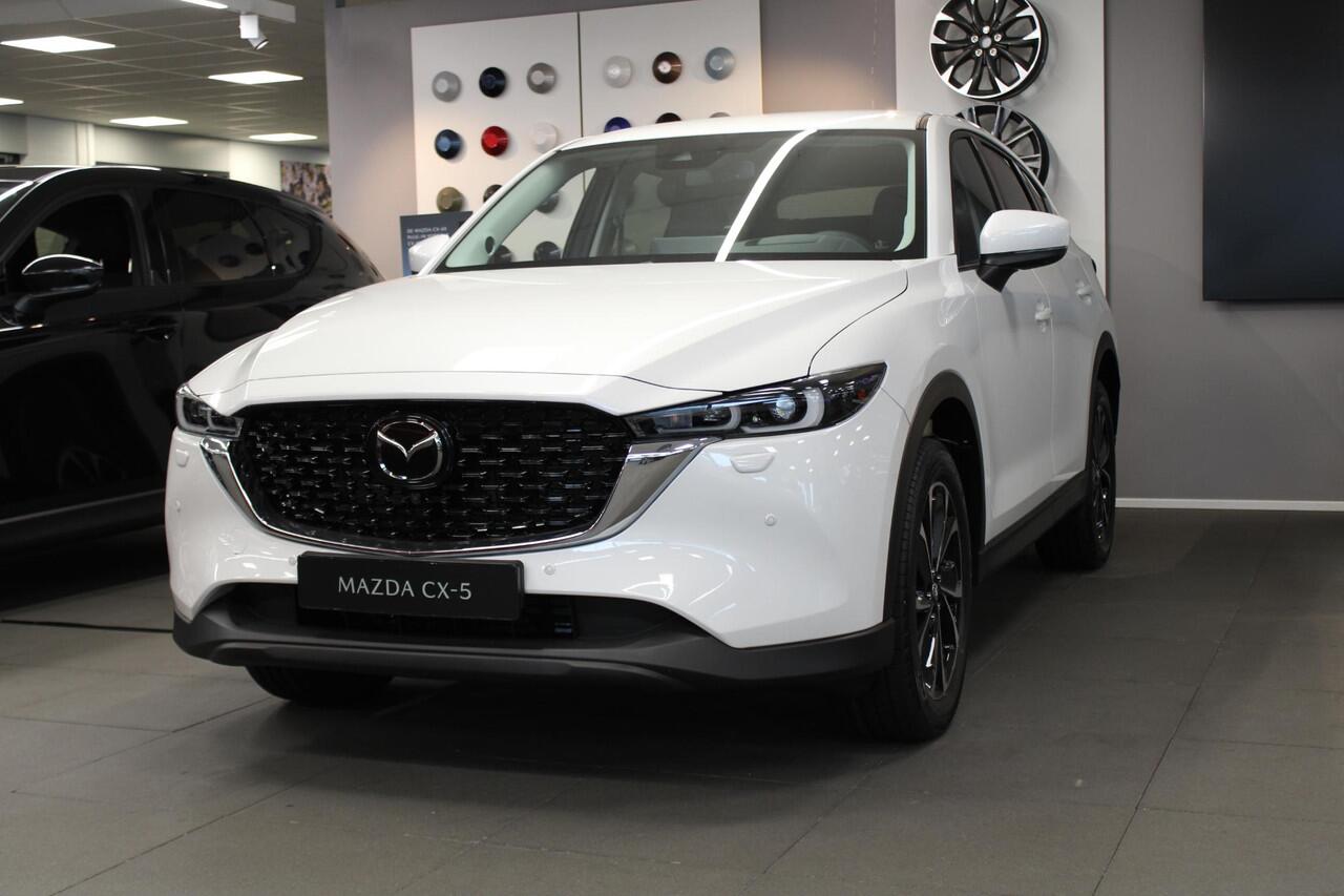 Mazda CX-5 2.0 e-SkyActiv-G M Hybrid 165 Exclusive-Line , Nieuwe Auto, 10 KM, Registratievoordeel ¤ 5.000-, Leder Pack, Adap.Cruise, Navi, Apple Carplay, 360 Camera, PDC, HUD, Stoelverwarming/ventilatie, 19" LMV