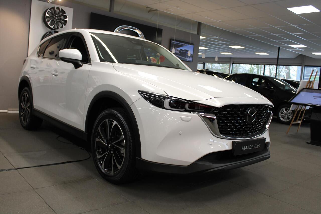 Mazda CX-5 2.0 e-SkyActiv-G M Hybrid 165 Exclusive-Line , Nieuwe Auto, 10 KM, Registratievoordeel ¤ 5.000-, Leder Pack, Adap.Cruise, Navi, Apple Carplay, 360 Camera, PDC, HUD, Stoelverwarming/ventilatie, 19" LMV