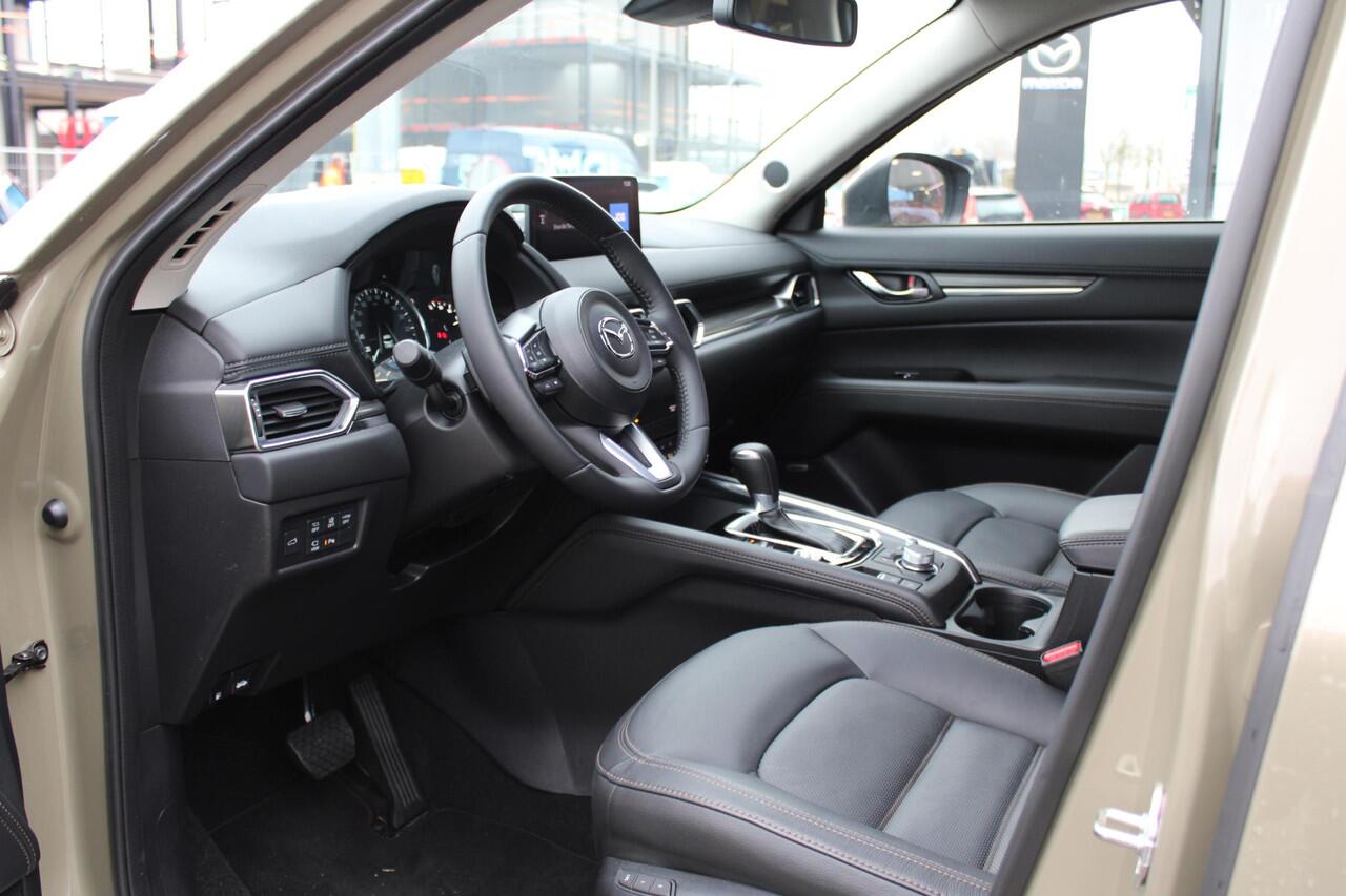 Mazda CX-5 2.0 e-SkyActiv-G M Hybrid 165 Exclusive-Line , Demovoordeel ¤ 8.890-, Leder Pack, Adap.Cruise, Navi, Apple Carplay, 360 Camera, PDC, HUD, Stoelverwarming/ventilatie, 19" LMV