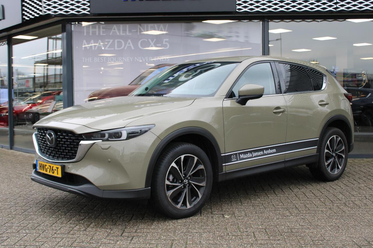 Mazda CX-5 2.0 e-SkyActiv-G M Hybrid 165 Exclusive-Line , Demovoordeel ¤ 8.890-, Leder Pack, Adap.Cruise, Navi, Apple Carplay, 360 Camera, PDC, HUD, Stoelverwarming/ventilatie, 19" LMV