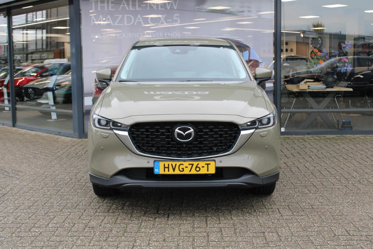 Mazda CX-5 2.0 e-SkyActiv-G M Hybrid 165 Exclusive-Line , Demovoordeel ¤ 8.890-, Leder Pack, Adap.Cruise, Navi, Apple Carplay, 360 Camera, PDC, HUD, Stoelverwarming/ventilatie, 19" LMV