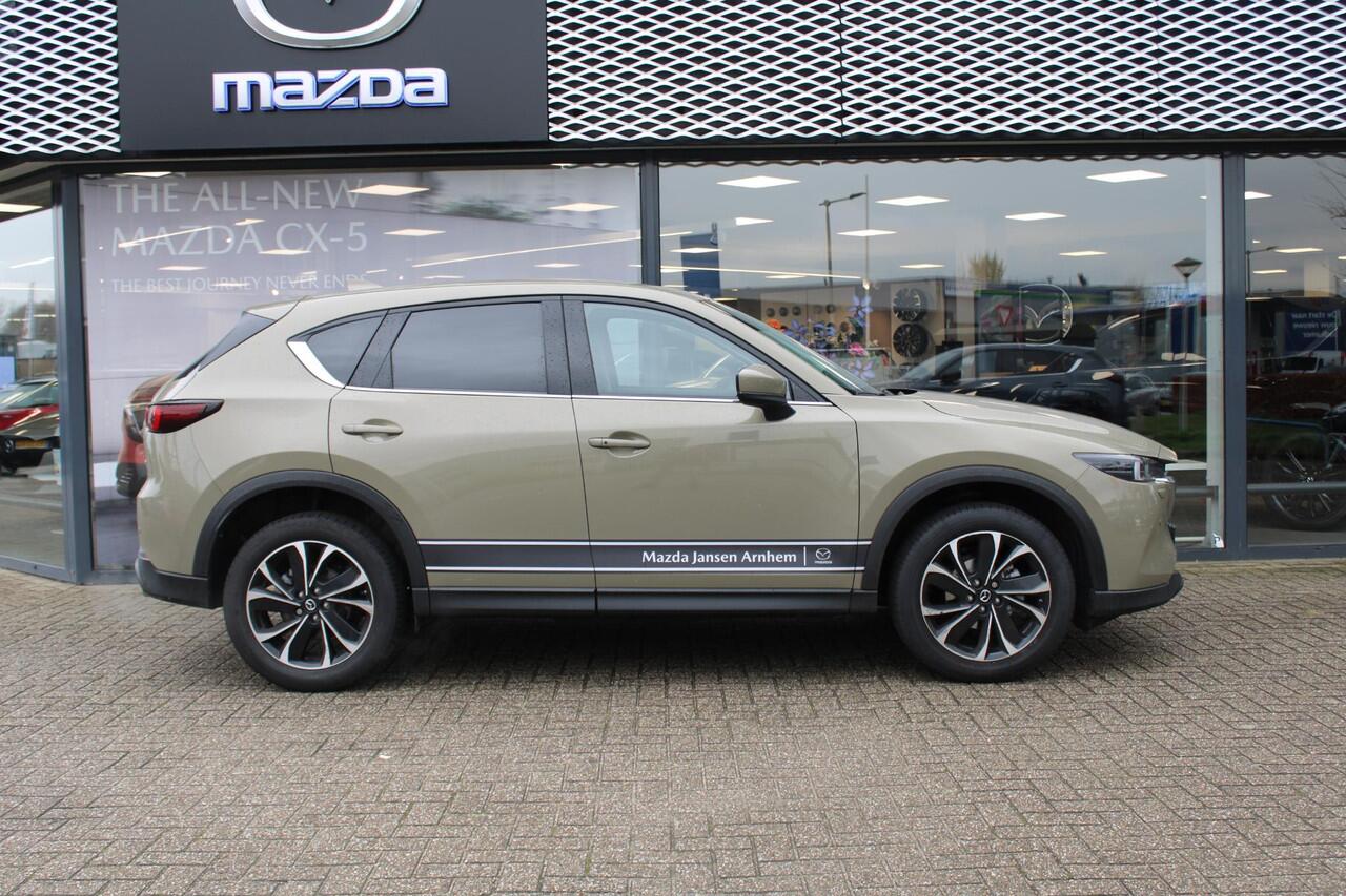 Mazda CX-5 2.0 e-SkyActiv-G M Hybrid 165 Exclusive-Line , Demovoordeel ¤ 8.890-, Leder Pack, Adap.Cruise, Navi, Apple Carplay, 360 Camera, PDC, HUD, Stoelverwarming/ventilatie, 19" LMV