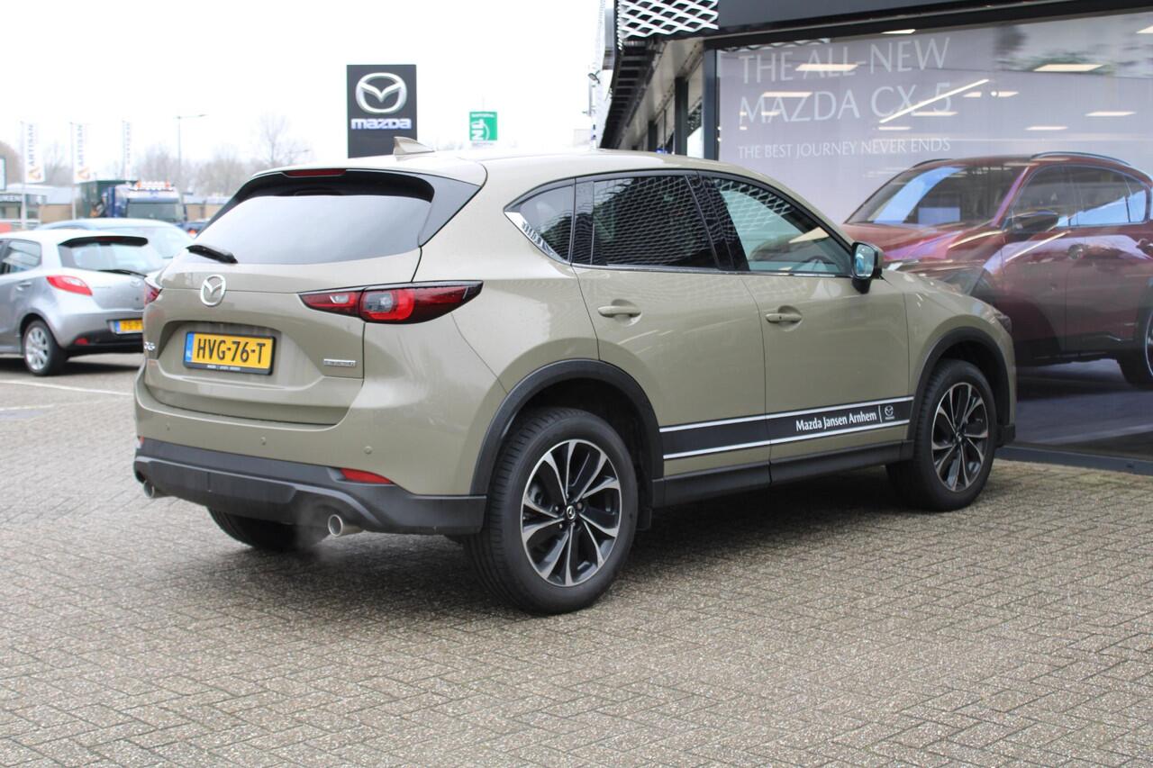 Mazda CX-5 2.0 e-SkyActiv-G M Hybrid 165 Exclusive-Line , Demovoordeel ¤ 8.890-, Leder Pack, Adap.Cruise, Navi, Apple Carplay, 360 Camera, PDC, HUD, Stoelverwarming/ventilatie, 19" LMV
