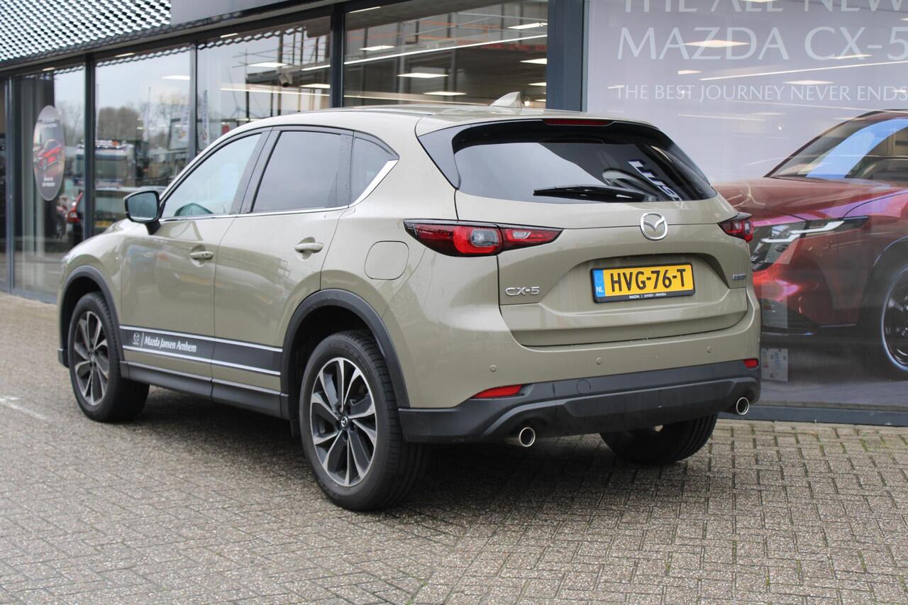 Mazda CX-5 2.0 e-SkyActiv-G M Hybrid 165 Exclusive-Line , Demovoordeel ¤ 8.890-, Leder Pack, Adap.Cruise, Navi, Apple Carplay, 360 Camera, PDC, HUD, Stoelverwarming/ventilatie, 19" LMV