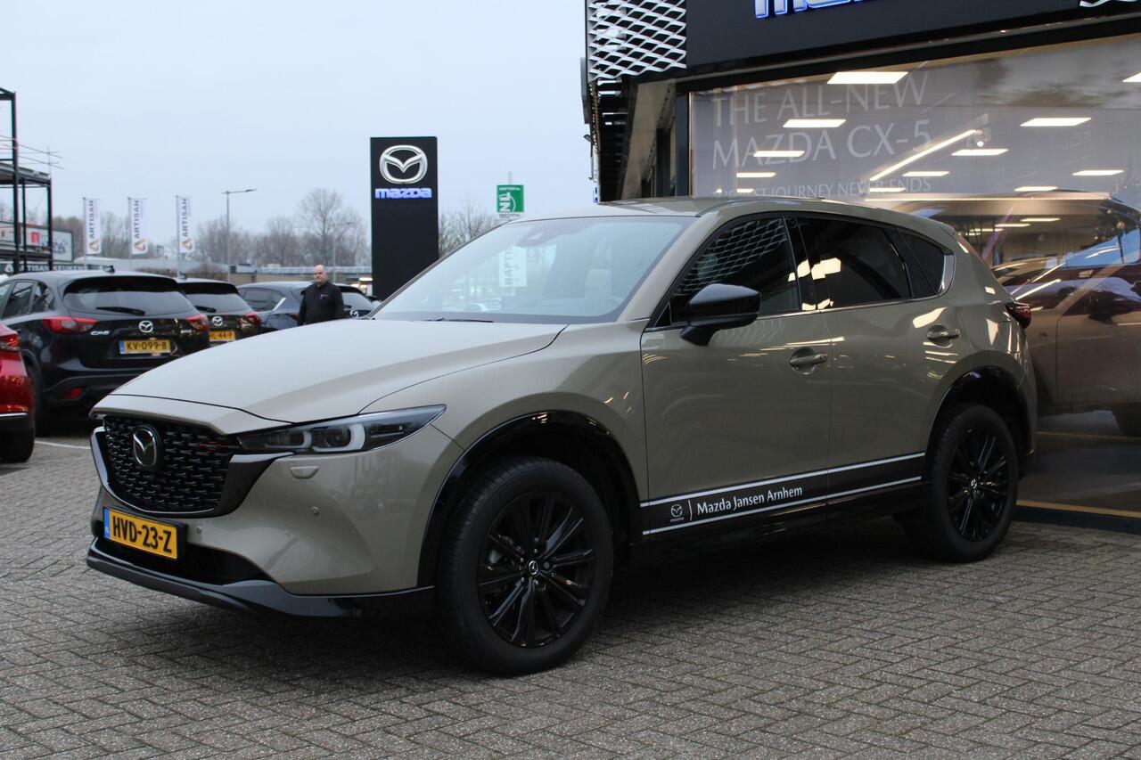 Mazda CX-5 2.0 e-SkyActiv-G M Hybrid 165 Homura , Demovoordeel ¤ 9.340-, Leder Pack, Adap.Cruise, Navi, Apple Carplay, 360 Camera, PDC, HUD, Stoelverwarming/ventilatie, 19" LMV