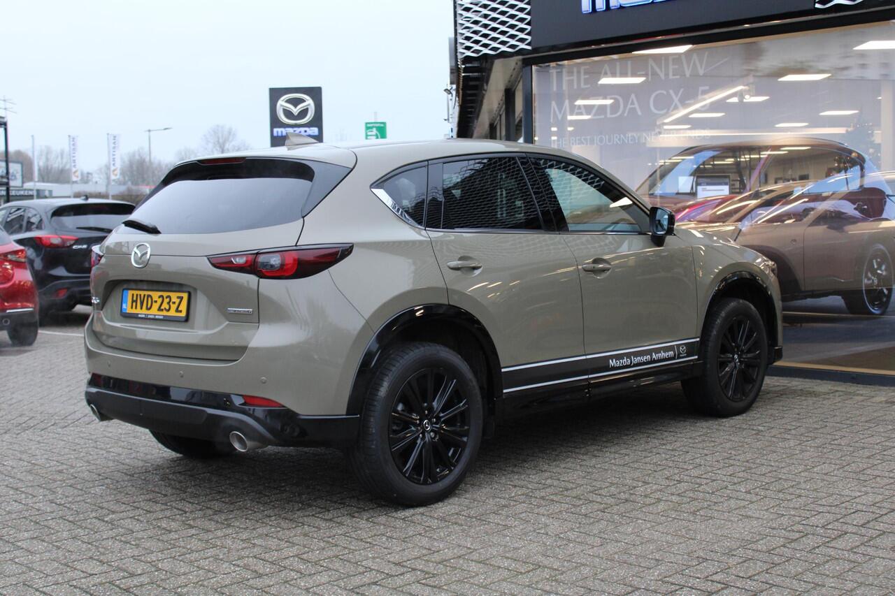 Mazda CX-5 2.0 e-SkyActiv-G M Hybrid 165 Homura , Demovoordeel ¤ 9.340-, Leder Pack, Adap.Cruise, Navi, Apple Carplay, 360 Camera, PDC, HUD, Stoelverwarming/ventilatie, 19" LMV