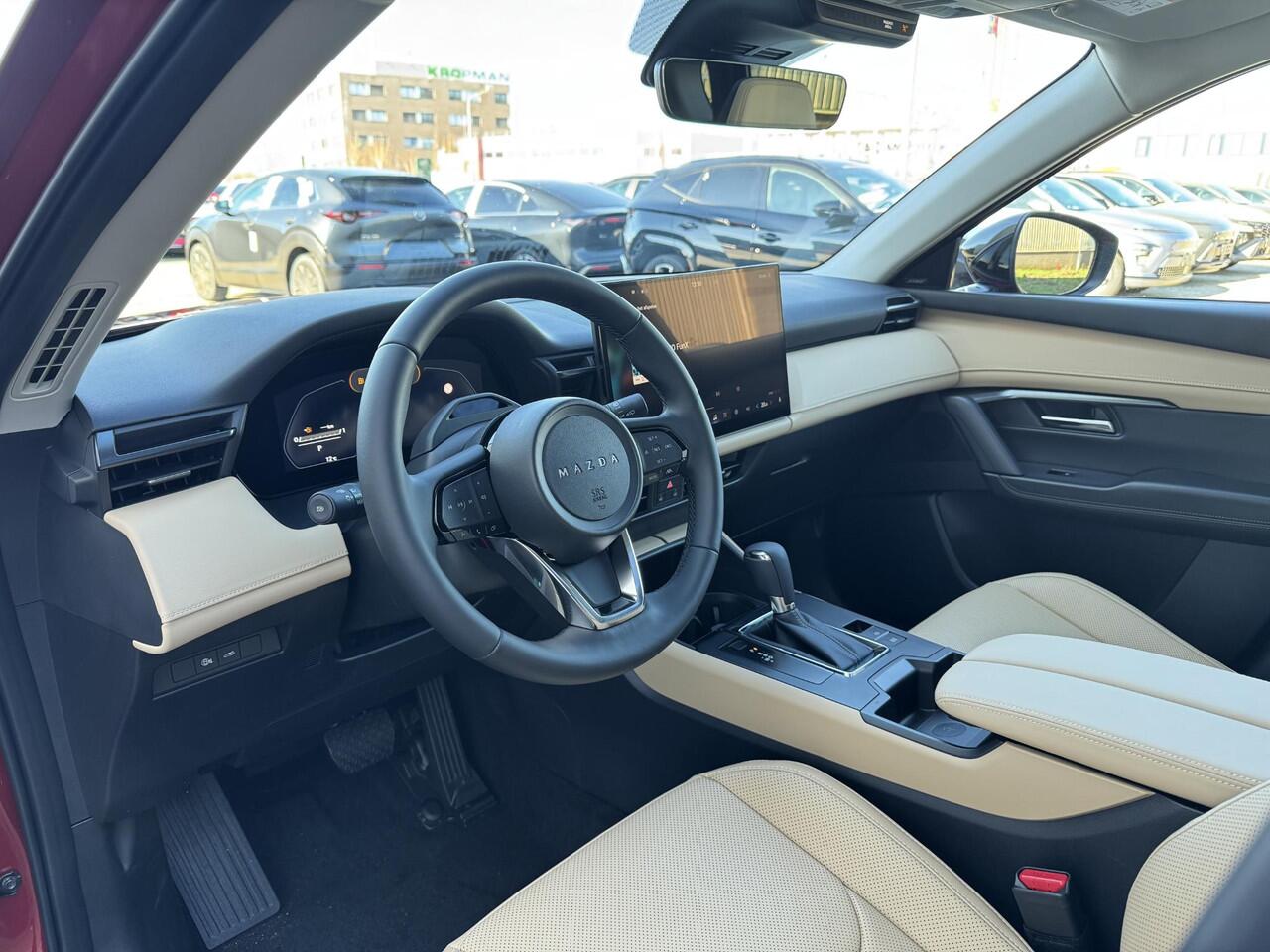 Mazda CX-5 2.5 E-SKYACTIV G 141 M HYBRID Homura | DEMO | elektrisch wegklapbare trekhaak | Panoramisch Schuif/Kantel Dak | Aeropack | Stoelverwarming/Verkoeling | Stuurverwarming | Google Build-In | 360* Camera | BOSE-Premium Audio |