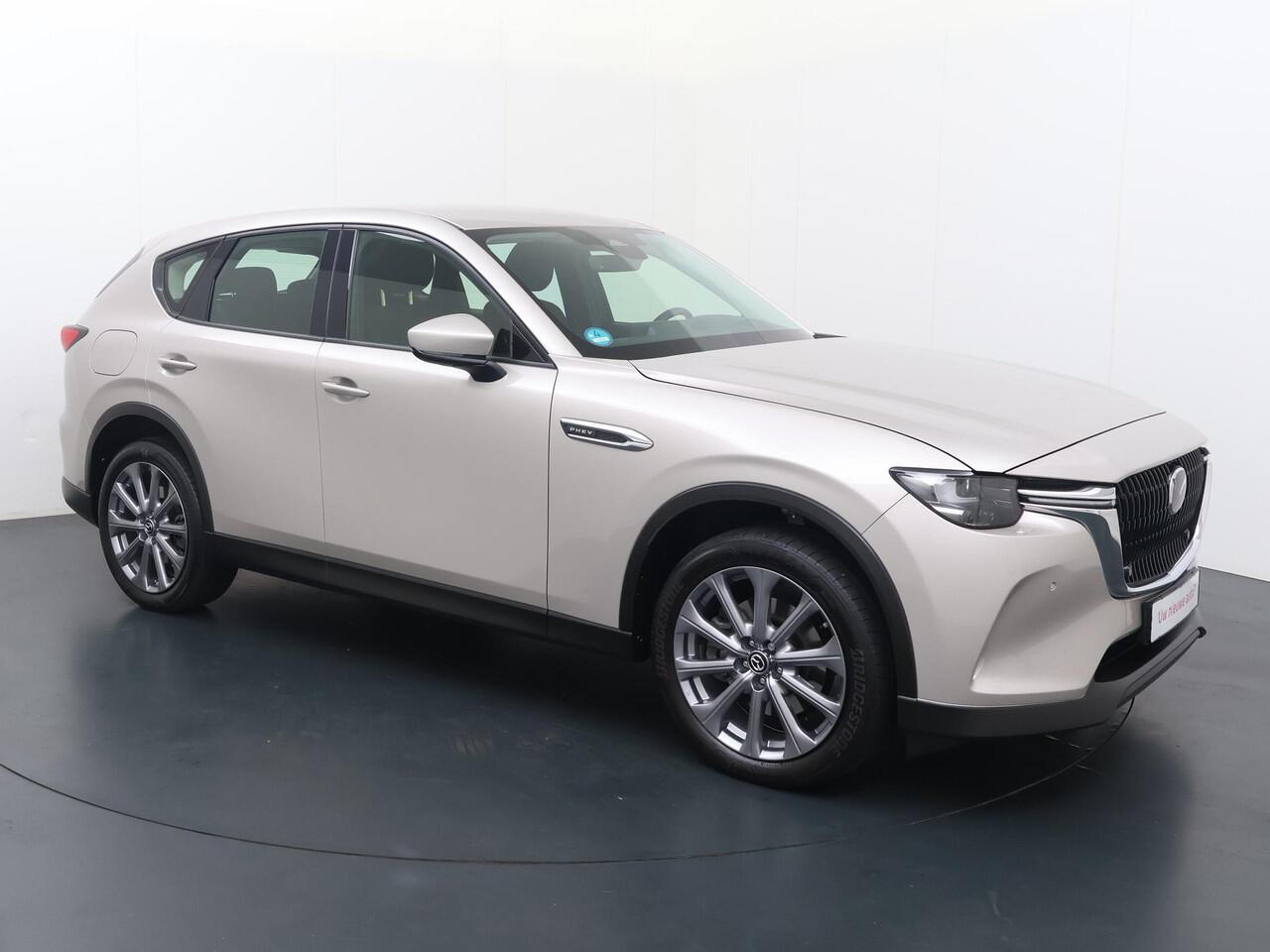 Mazda CX-60 2.5 e-SkyActiv PHEV Exclusive-Line | 328 PK | Automaat | Digitale Cockpit | Automatische verlichting | Led-licht | Flippers | Cruise control | Speedlimiter | Achteruitrijcamera | PDC voor & achter | Auto