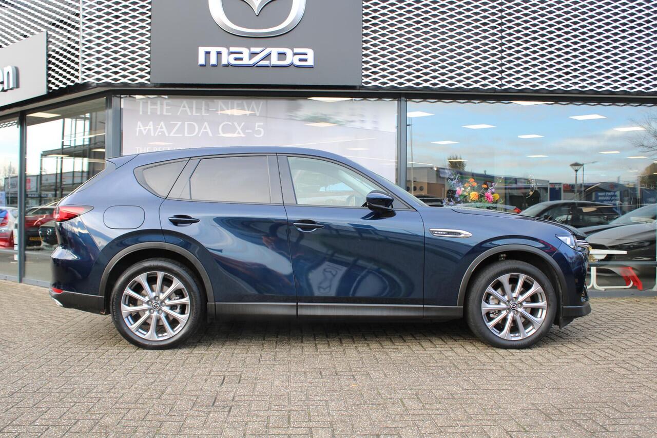 Mazda CX-60 2.5 e-SkyActiv PHEV Exclusive-Line , Automaat, Trekhaak, CS Pack, DA Pack, C Pack, Leder, 360 Camera, Adap. Cruise, Bose, Clima, HUD, Stoel/Stuurverwarming, Navi, Apple Carplay, Android Auto, PDC LKA, LMV 20 Inch