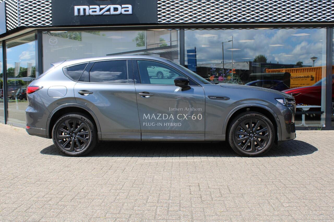 Mazda CX-60 2.5 e-SkyActiv PHEV Homura Business Edition , Demovoordeel ¤ 8.690,-, Klasse 3 Alarm, CS Pack, DA Pack, Leder, 360 Camera, Bose, Adap Cruise, LMV 20 Inch