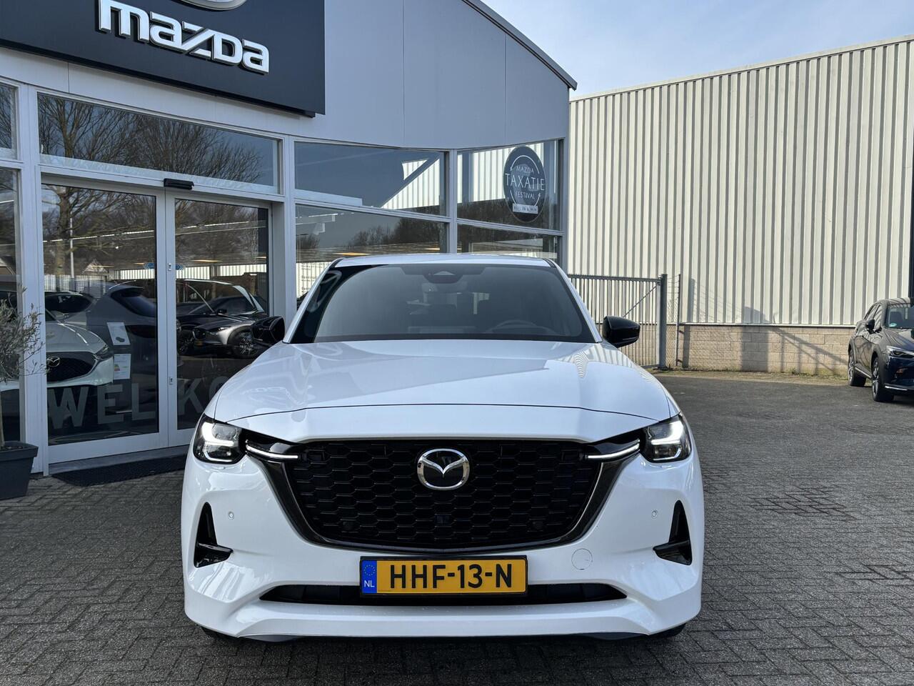 Mazda CX-60 2.5 e-SkyActiv PHEV Homura NL-Auto, 1e Eig.,Trekhaak, Navigatie, Apple Carplay / Android Auto, Getint glas achter, A. Rij-Camera, Cruise control ad. Leer, Head-up, Stoelverw.+ geheugen, Stuurverw.