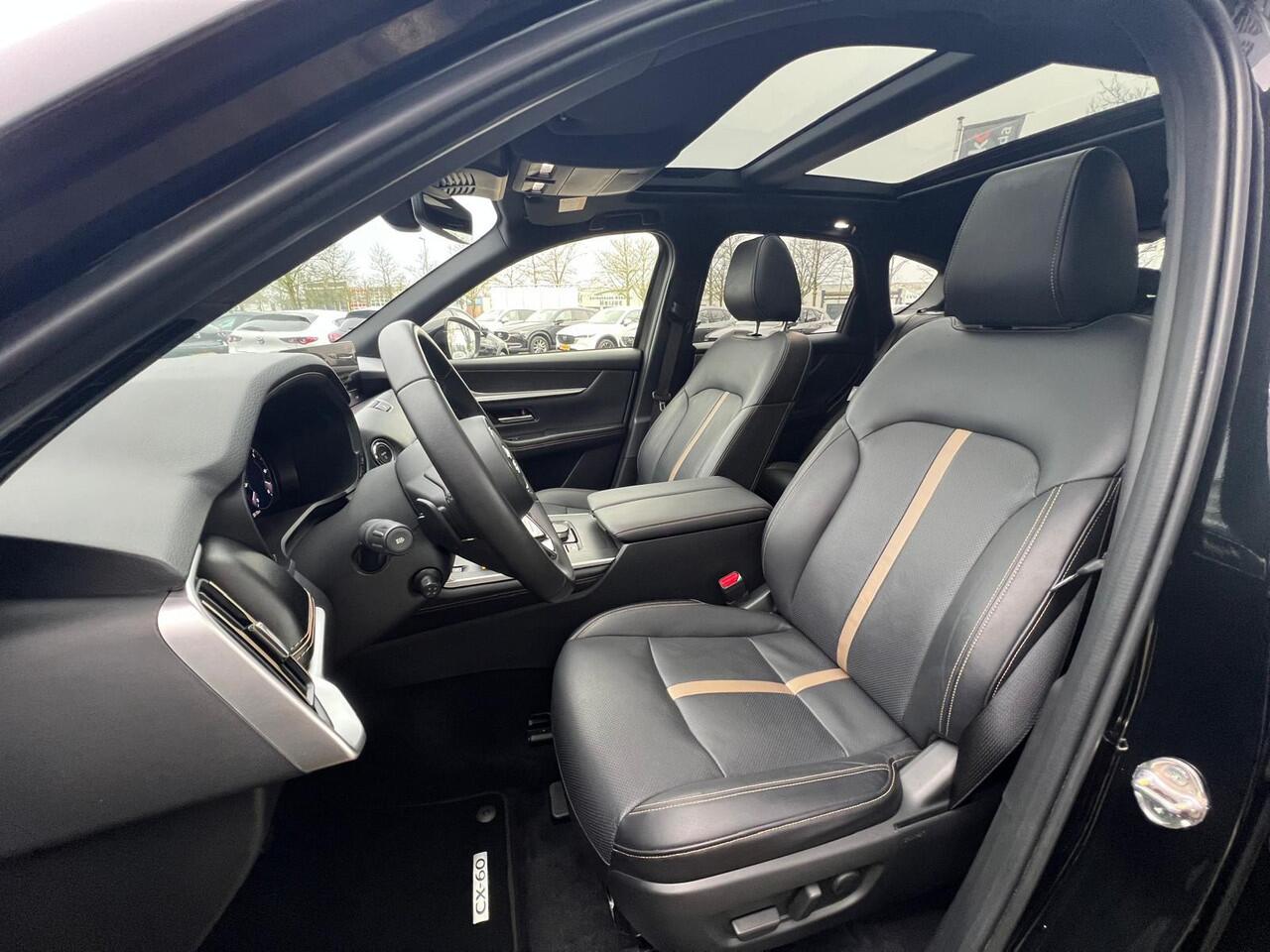 Mazda CX-60 2.5 e-SkyActiv PHEV Homura Plus AUTOMAAT | PLUG-IN HYBRID | MEEST LUXE UITVOERING | PANORAMADAK | 2500kg TREKGEWICHT | AWD | 327pk | 6JR GARANTIE 5/2031 |