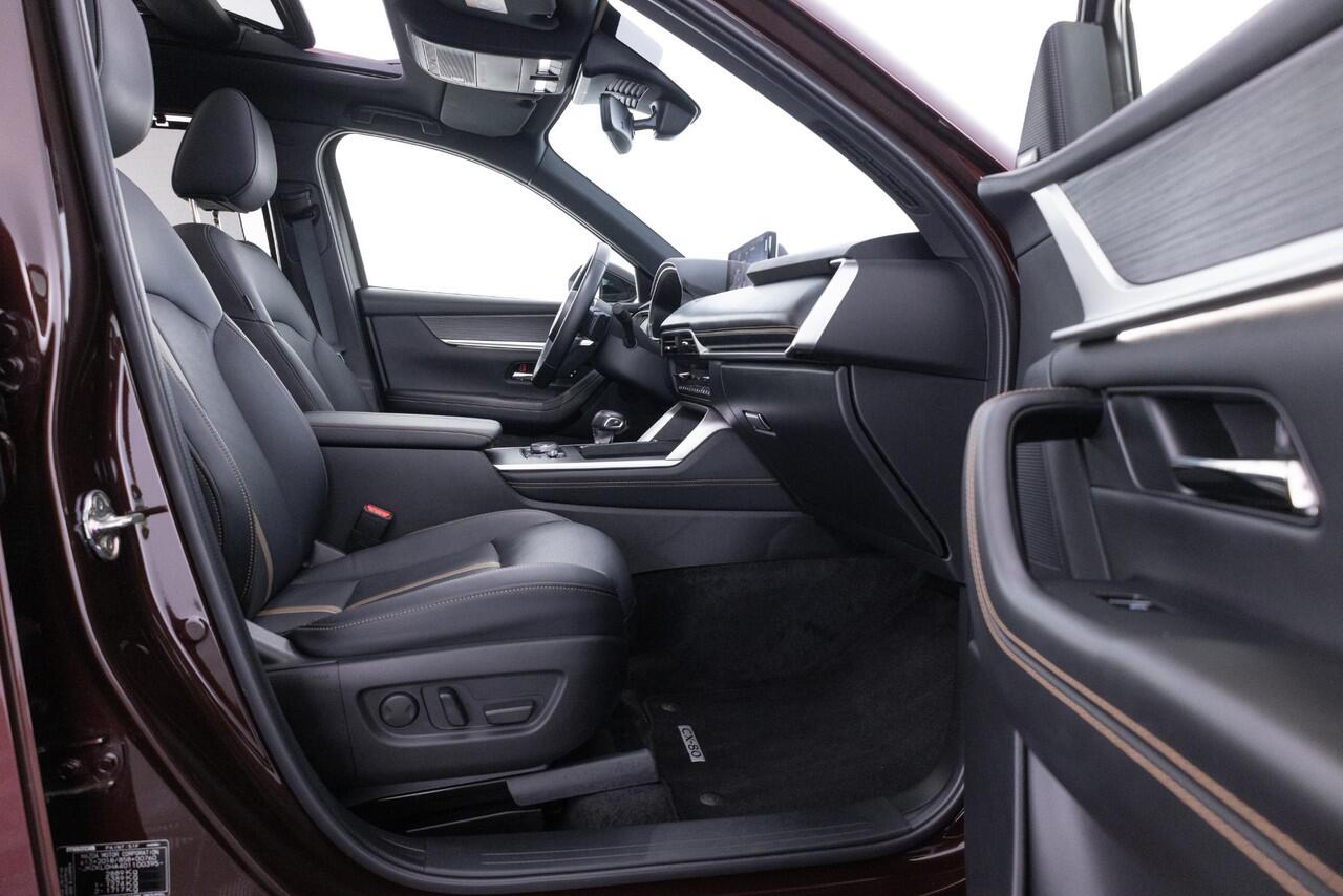 Mazda CX-80 2.5 e-SkyActiv PHEV Homura Plus 6p. 327 PK | AUTOMAAT | AWD | APPLE CARPLAY | 20 INCH | LEDER | 360 CAMERA | PANORAMADAK | DEMO | * 6 JAAR FABRIEKSGARANTIE |