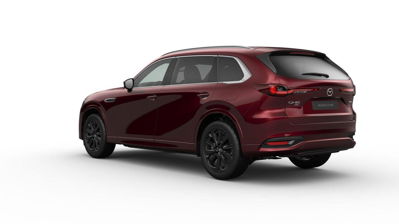 Mazda CX-80 2.5 e-SkyActiv PHEV Homura Plus / Artisan Red / Zwart Nappa leder