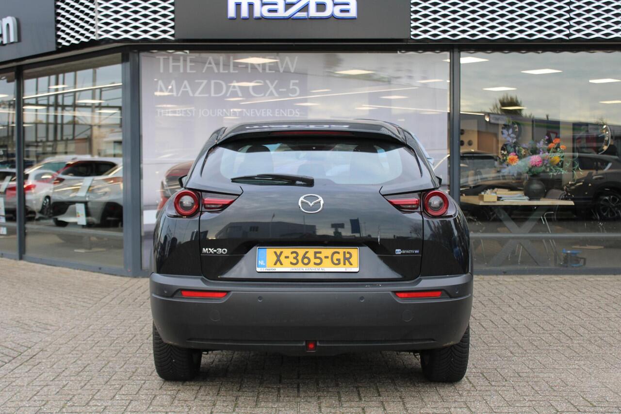 Mazda MX-30 e-SkyActiv EV 145 Exclusive-Line 36 kWh , Automaat, Navi, Camera, Clima, Adap.Cruise, Stoel/Stuurverwarming, Apple Carplay, Android Auto, All Season, LMV 18 Inch, HUD, PDC, LKA, BSM