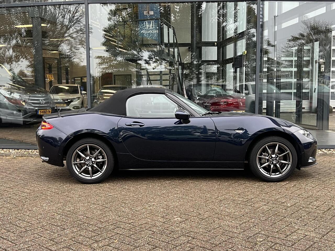 Mazda MX-5 1.5 SkyActiv-G 132 Luxury LEDER | NAVIGATIE | LM VELGEN | APPLE CARPLAY | ANDROID AUTO | 1e Eigenaar | NED.AUTO | DEALER ONDERHOUDEN |