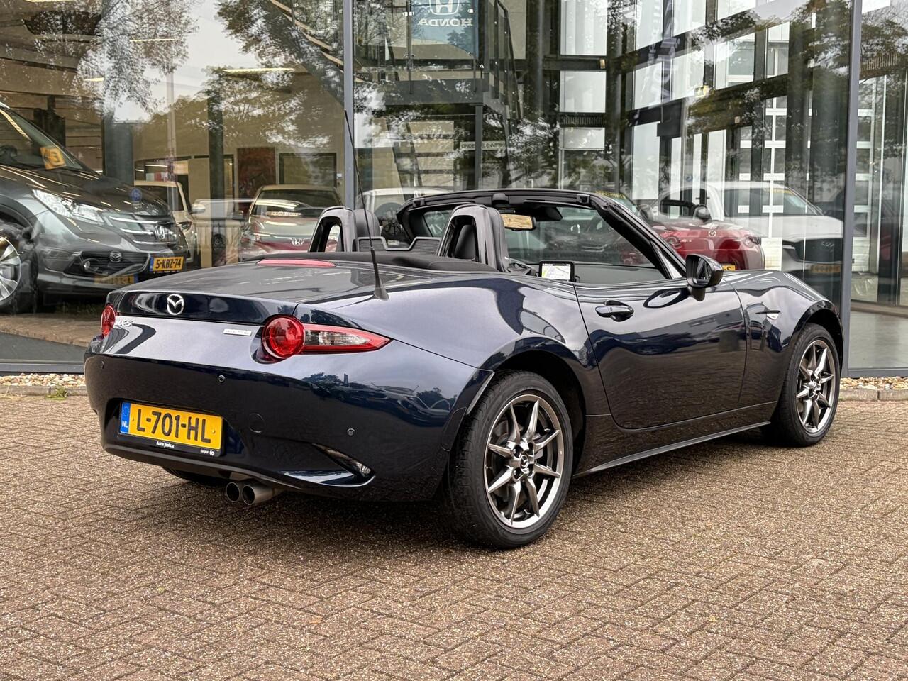 Mazda MX-5 1.5 SkyActiv-G 132 Luxury LEDER | NAVIGATIE | LM VELGEN | APPLE CARPLAY | ANDROID AUTO | 1e Eigenaar | NED.AUTO | DEALER ONDERHOUDEN |