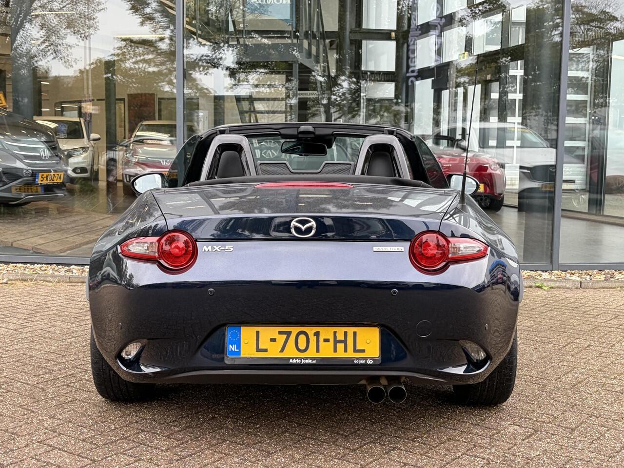 Mazda MX-5 1.5 SkyActiv-G 132 Luxury LEDER | NAVIGATIE | LM VELGEN | APPLE CARPLAY | ANDROID AUTO | 1e Eigenaar | NED.AUTO | DEALER ONDERHOUDEN |