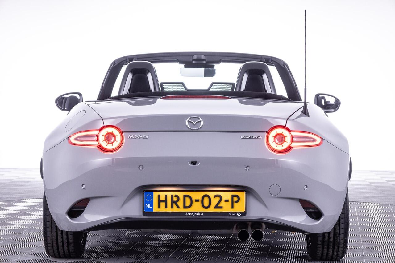 Mazda MX-5 1.5 SkyActiv-G 132 Exclusive-Line Bijna NIEUW | SLECHTS 2724km | *6 JAAR GARANTIE | LEDER | A. CAMERA | DEMO VOORDEEL ¤ 9.500,-