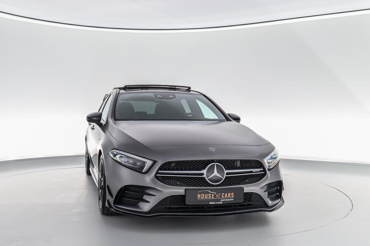Mercedes-Benz A-KLASSE 35AMG 306pk 4MATIC Edition 1 |dealer onderhouden|Aero pack|panoramadak|Burmester|schaalstoelen|memory|360 camera|HUD|blind spot|adaptive cruise control|
