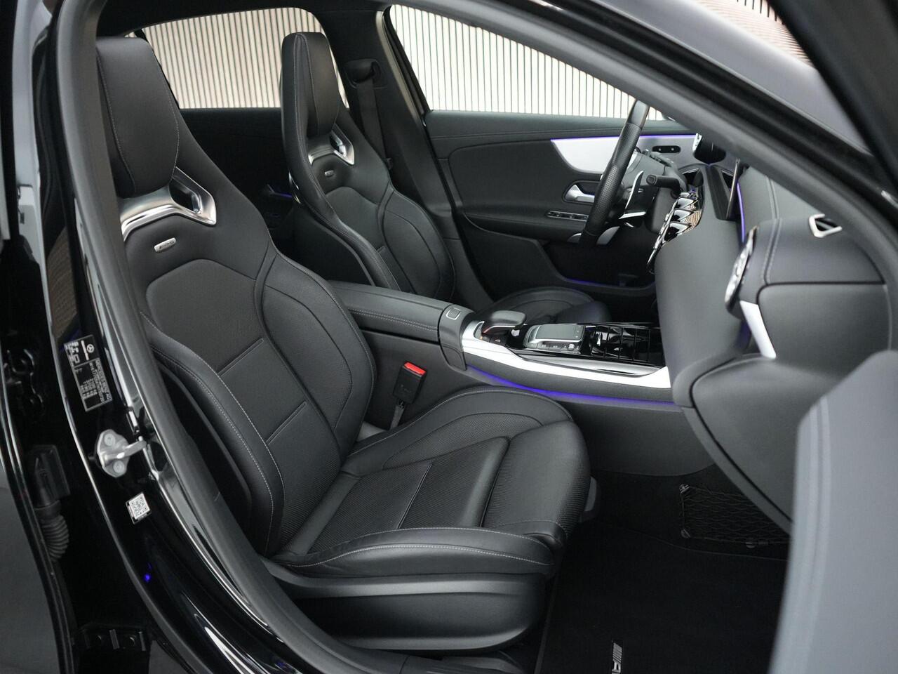 Mercedes-Benz A-KLASSE 45S AMG 420pk 4MATIC+ Premium Plus |dealer onderhouden|Brabus verlagingsset|Milltek downpipe|schaalstoelen|panoramadak|Burmester|Aero pakket|memory|K&N luchtfilter|