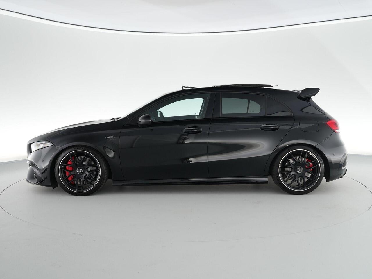 Mercedes-Benz A-KLASSE 45S AMG 420pk 4MATIC+ Premium Plus |Aero pakket|panoramadak|Burmester|memory|Apple Carplay|stoelverwarming|ambient light|draadloos laden|achteruitrijcamera|