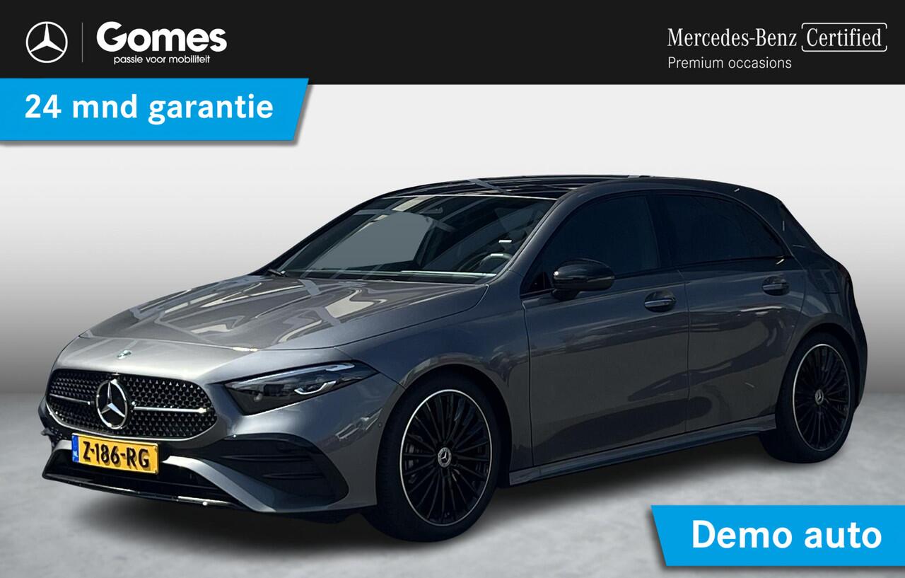Mercedes-Benz A-KLASSE 200 AMG Line | Premium Pakket | Night Pakket | Panoramadak | MULTIBEAM LED Koplampen | Trekhaak | Dodehoekassistent | Advanced Sound System | Sfeerverlichting | Stoelverwarming | Achteruitrijcamera | Elektrisch Inklapbare Buitenspiegels