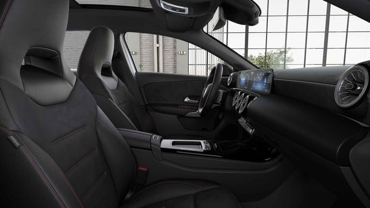 Mercedes-Benz A-KLASSE 250e Business Solution AMG | Panoramaschuifdak | Premium Plus | 19"AMG-velgen | Head-up display | Dodehoekassistent |