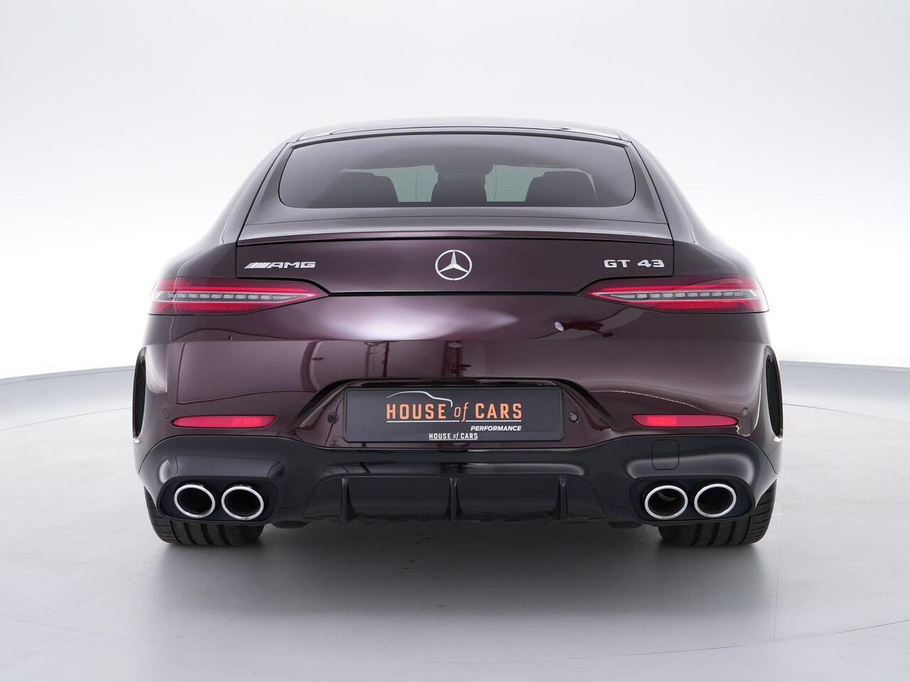 Mercedes-Benz AMG-GT 4-Door Coupé 43AMG 367pk 4MATIC+ Premium Plus |dealer odnerhouden|manufaktur|panoramadak|Burmester|head-up display|massage|memory|Stoelverwarming & verkoeling|360°-camera|Apple Carplay|sfeerverlichting|carbon interieur|